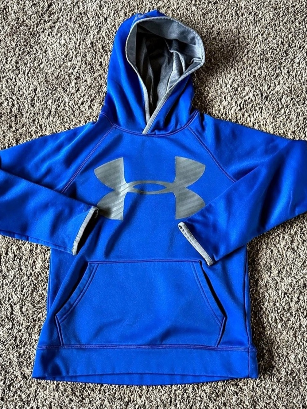 Under Armour Hoodie Loose Blue Cold Gear Sweatshirt Size Youth Medium